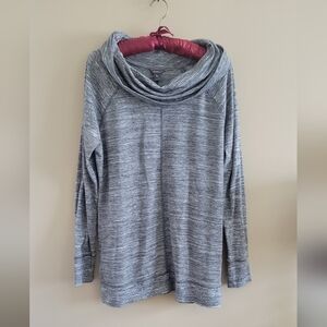 Eddie Bauer | Heather Gray Knit Cowl Neck Sweater Blouse Top